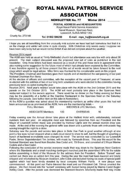 Preview of newsletter 77 actual