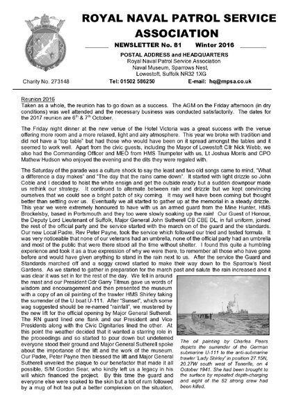 Preview of newsletter 81 winter 2016